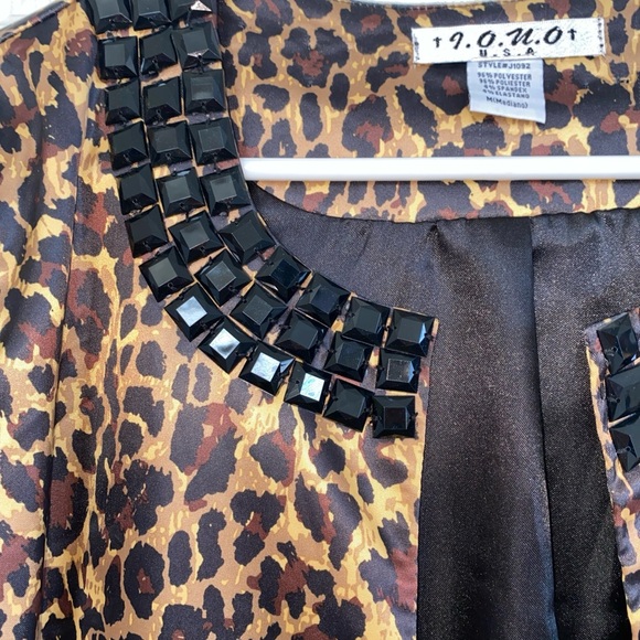RARE Leopard Print Over Coat | Embellished Collar & Sleeves | Statement Piece - Picture 5 of 13